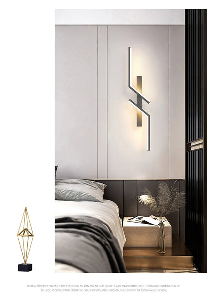 LED Wall Light Type-C Rechargeable Touch Button Smart Remote Control 60/80cm Light Bedroom Living Room Kitchen Indoor Lighting
