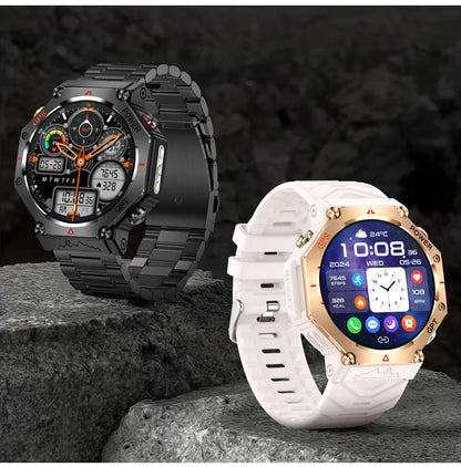 KC91 Smart Watch 530mAh Battery LED Flashlight Compass Altitude Air Pressure Bluetooth Call Fitness Tracker Wearable Devices