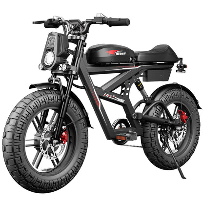 Ebike W018 2000W Dual Motor 25AH Dual Battery Top Speed 55KM/H 20*4.5Fat Tire Electric Bike Mountain Electric Bicycle