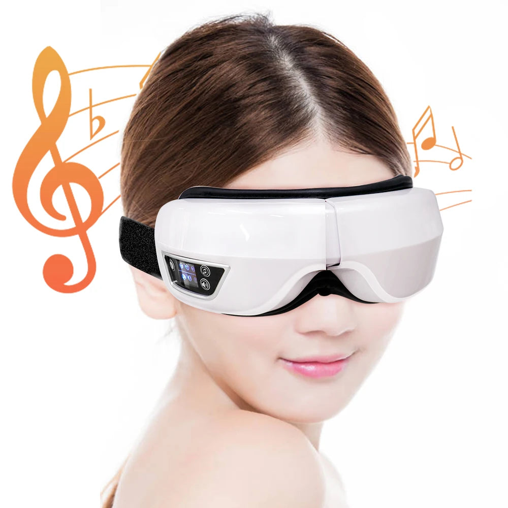 6D Smart Vibration Eye Massager Airbag Compress Eye Care Instrument Bluetooth Music Eye Massage Sleep Mask Eye Relax Fatigue