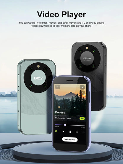 SERVO KING 9000 3.0" HD Display Small Smartphone Android 10.0 Network 4G LTE 2GB+16GB 2000mAh Face Recognition Mini Mobile Phone