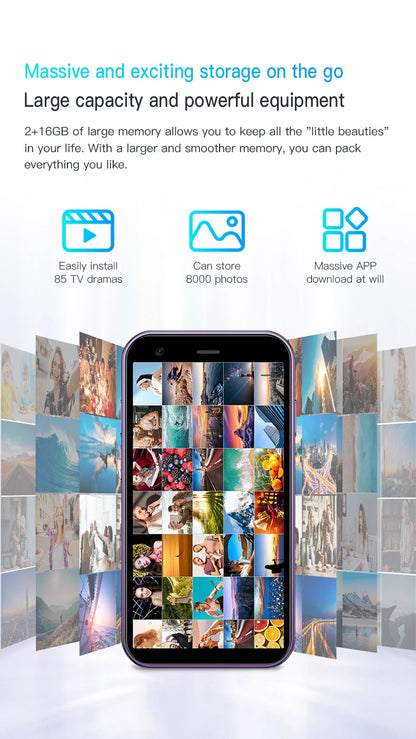 SOYES XS15 Blue 3G Mini Smartphone 3.0" HD Screen 2G RAM 16G ROM Dual SIM Standby Play Store Multiple colors available More Apps
