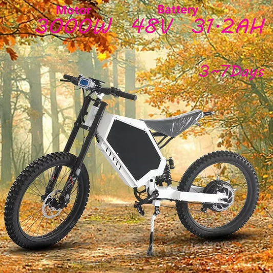 New style Super  bomber 3000w power  electric city bike 48V  31.2AH Lithium battery 20 inch tires enduro ebike for adults
