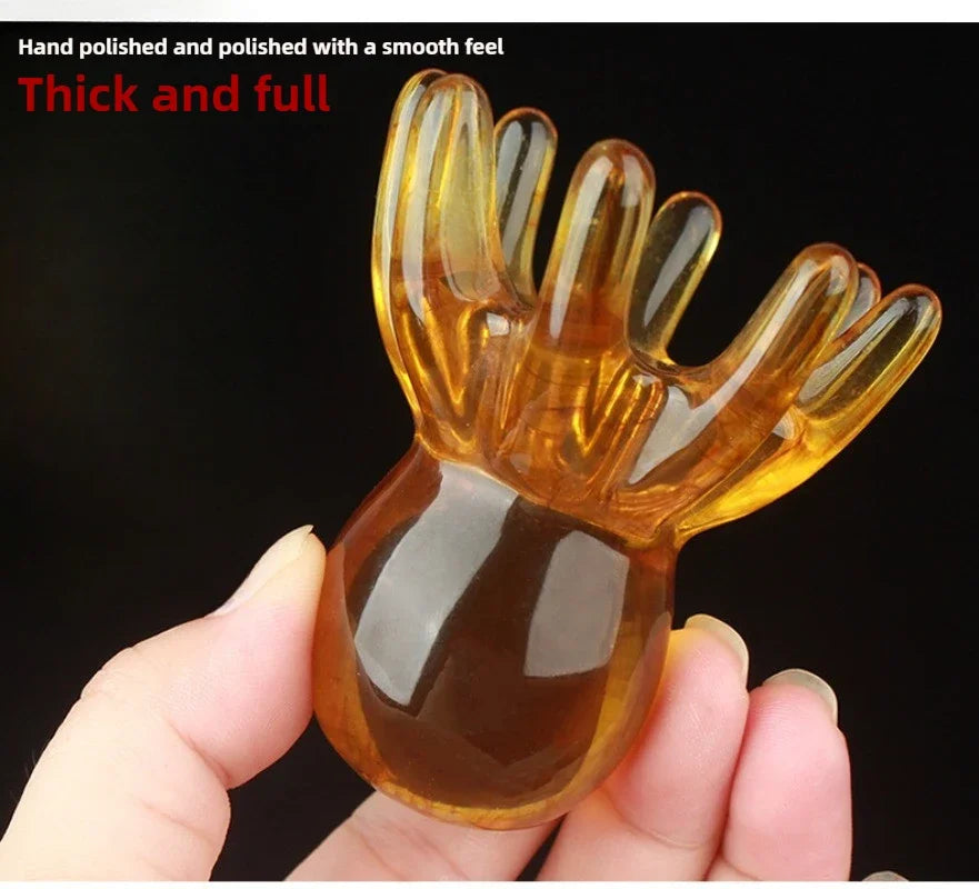 2025 New Resin Octopus Scalp Massage Comb Acupressure Meridian Therapy Hair Care Portable Relaxation Tool Natural Material