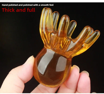 2025 New Resin Octopus Scalp Massage Comb Acupressure Meridian Therapy Hair Care Portable Relaxation Tool Natural Material