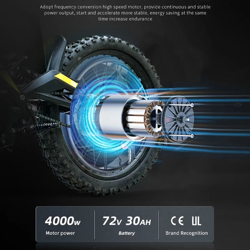 2025 New Arrival Ebike 8000W 72V 30AH N1 Electric Motorcycle 19Inch MTB Tires Electric Dirt Bike with LCD Display