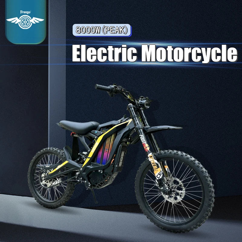 2025 New Arrival Ebike 8000W 72V 30AH N1 Electric Motorcycle 19Inch MTB Tires Electric Dirt Bike with LCD Display