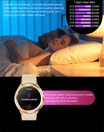 2025 New Watch 6 Smartwatch Men's AMOLED Always On Display Bluetooth Call GPS NFC Smart Watch Android IOS For Samsung Galaxy