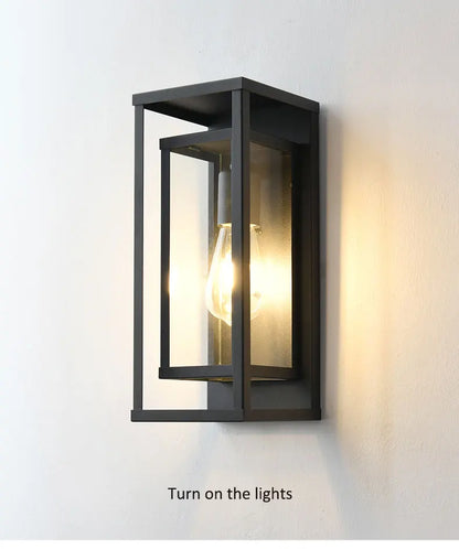 American Retro Waterproof Wall Lamp Industrial Glass Lamp Indoor Outdoor Courtyard Corridor Bar Villa Garden Decorative Lamp