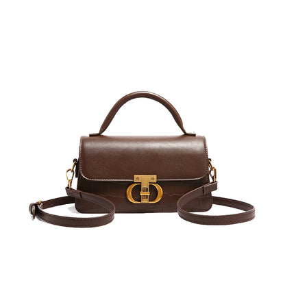 Small Leather Armpit Bags for Women, Chain Shoulder, Crossbody Bag, Ladies Vintage Underarm Handbags, Summer