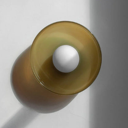 Modern Italy Designer Glass Wall Lamp for Living Room Bedroom Balcony Corridor Decor White Green Orange Lampshade Wall Light