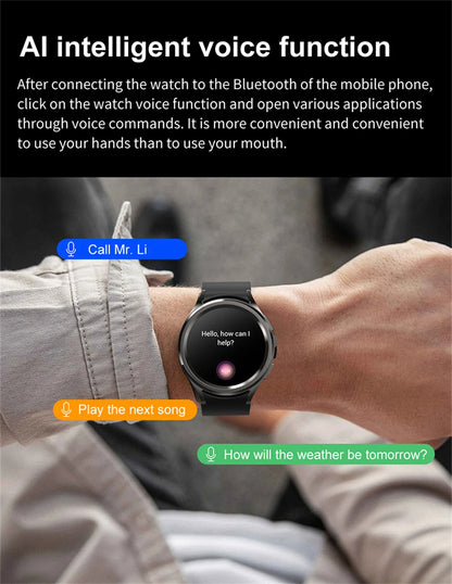 2025 New Watch 6 Smartwatch Men's AMOLED Always On Display Bluetooth Call GPS NFC Smart Watch Android IOS For Samsung Galaxy