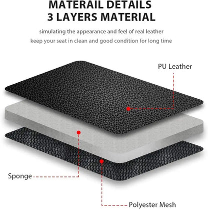 Universal Car Seat Covers Black Fashions Sports Seat Covers PVC Fabric Car Seat Cover Universal Interior Accessories