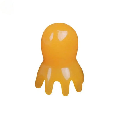 2025 New Resin Octopus Scalp Massage Comb Acupressure Meridian Therapy Hair Care Portable Relaxation Tool Natural Material