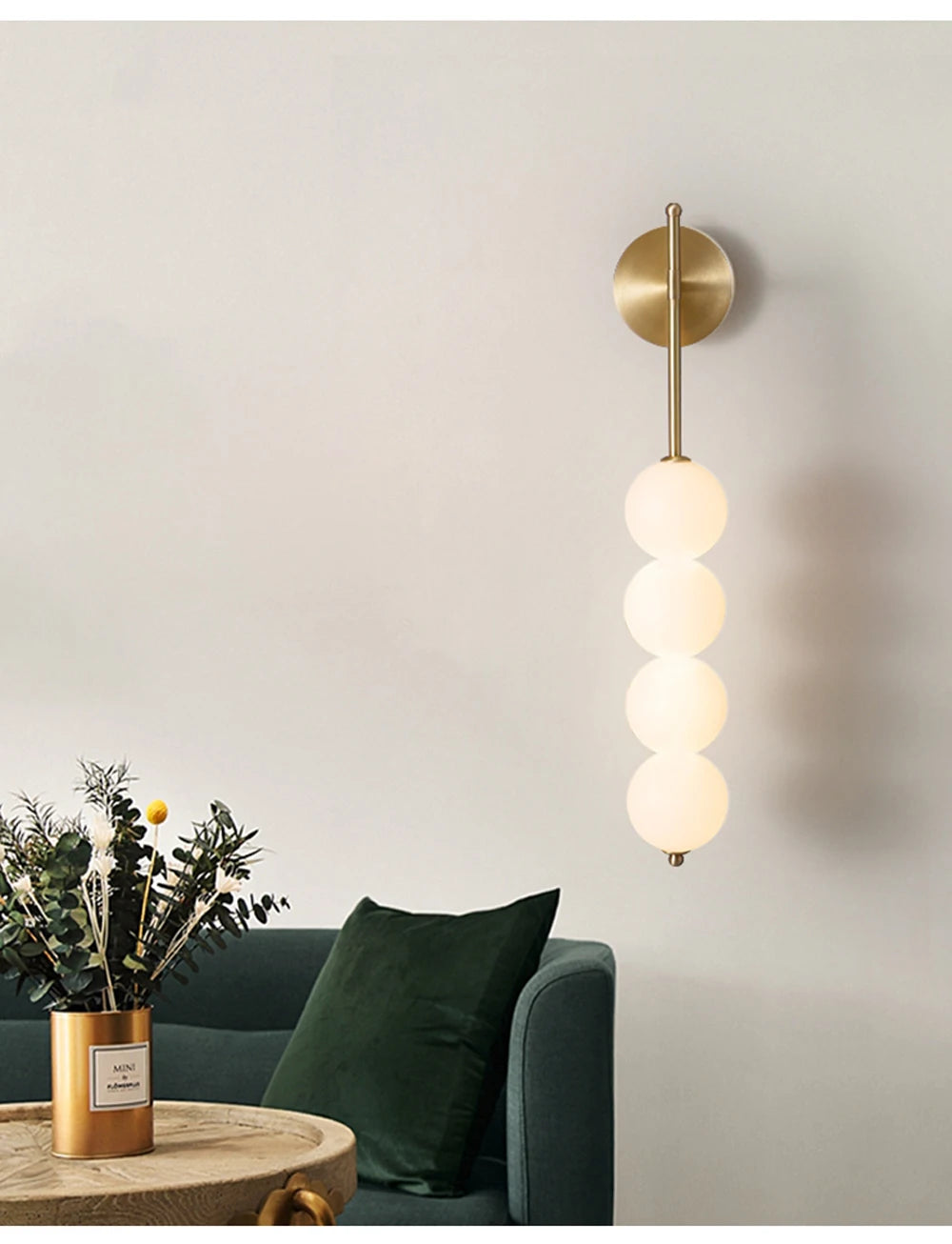 Nordic Wind Gourd Wall Lamp Minimalist LED Milky White Light For Living Room Study Bedroom Bedside Home Decoration Light Fixture