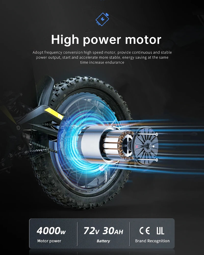 2025 New Arrival Ebike 8000W 72V 30AH N1 Electric Motorcycle 19Inch MTB Tires Electric Dirt Bike with LCD Display