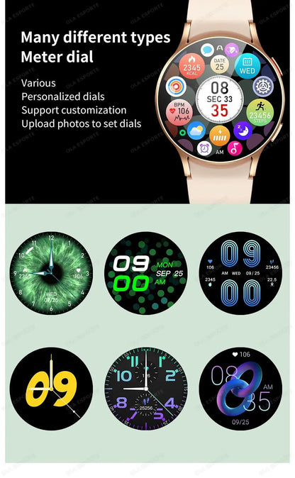 Wearable Smart Watch Bluetooth Call Waterproof Fitness Sports Mode Heart Rate Blood Oxygen Sleep Monitor smartwatch For Samsung