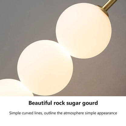Nordic Wind Gourd Wall Lamp Minimalist LED Milky White Light For Living Room Study Bedroom Bedside Home Decoration Light Fixture