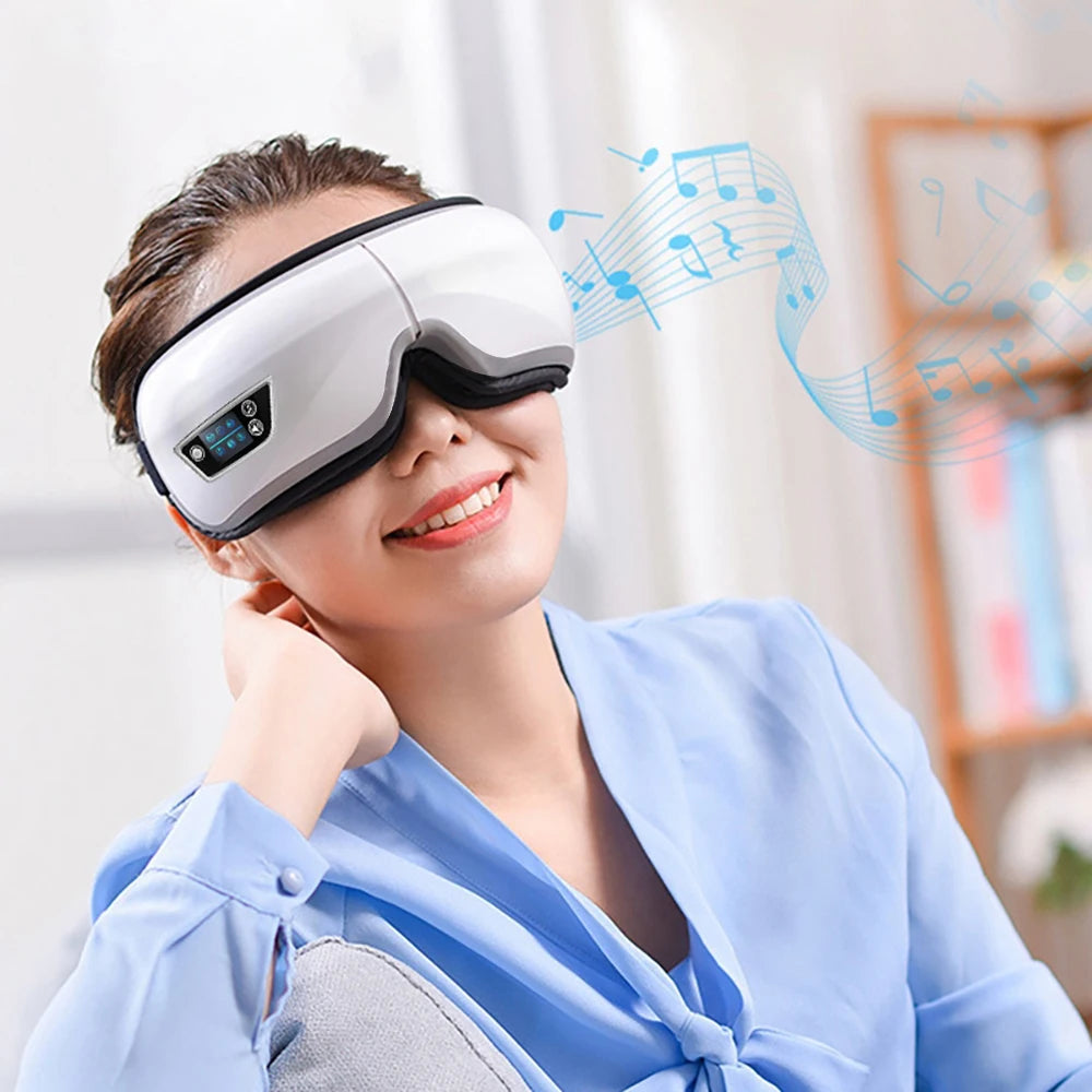 6D Smart Vibration Eye Massager Airbag Compress Eye Care Instrument Bluetooth Music Eye Massage Sleep Mask Eye Relax Fatigue