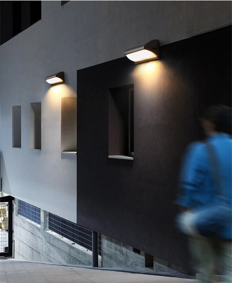Modern LED Outdoor Wall Lamp E27 Waterproof IP65 Aluminum Porch Light Garden Fence Street Exterior Wall Sconce Lighting 110/220V