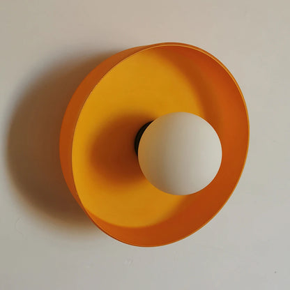 Modern Italy Designer Glass Wall Lamp for Living Room Bedroom Balcony Corridor Decor White Green Orange Lampshade Wall Light