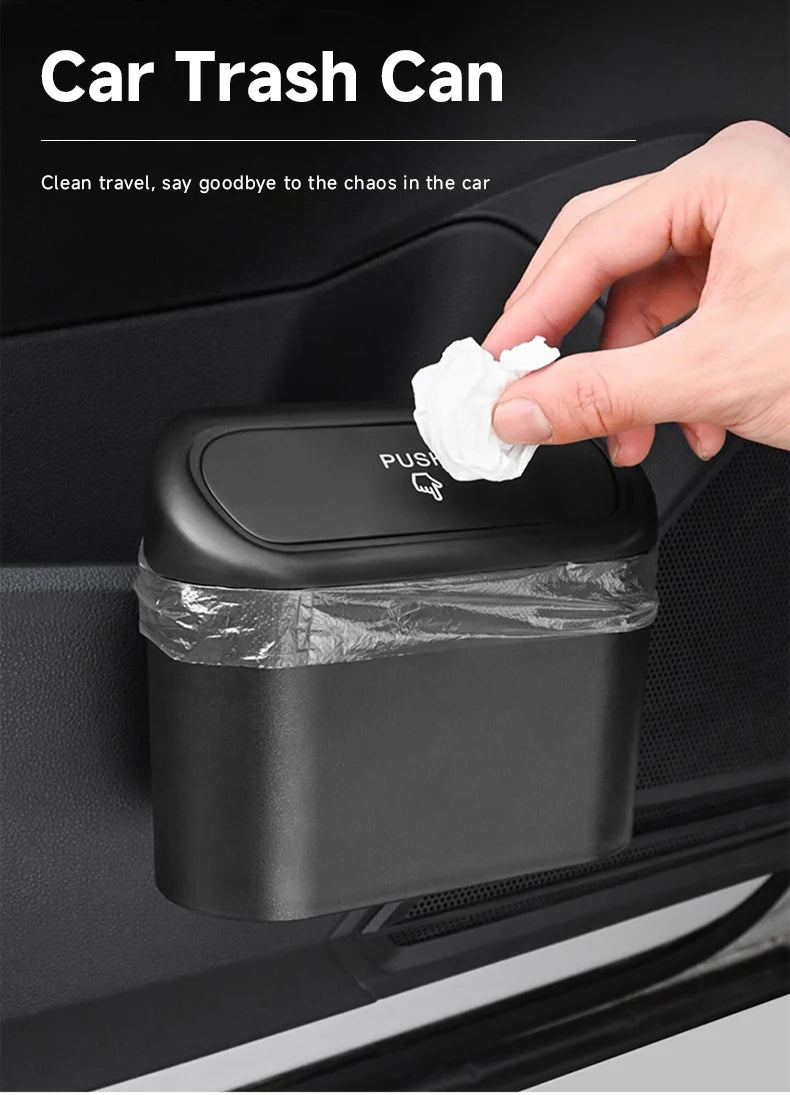 Universal Car Trash Can Hanging Dustbin Accessories For BMW X1 E84 F48 X2 F39 X3 E83 F25 X4 F26 X5 E53 E70 F15 F85 X6 E71 E72