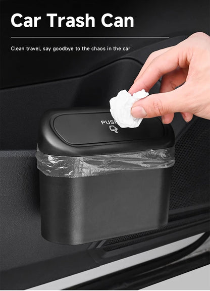 Universal Car Trash Can Hanging Dustbin Accessories For BMW X1 E84 F48 X2 F39 X3 E83 F25 X4 F26 X5 E53 E70 F15 F85 X6 E71 E72