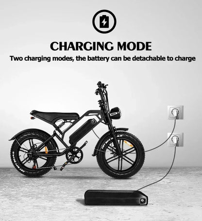 Newly V20Pro electric bicycle 1000W 48V 15AH ebike , 20 inch electric fat tire electric city mountain bike