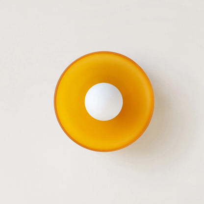 Modern Italy Designer Glass Wall Lamp for Living Room Bedroom Balcony Corridor Decor White Green Orange Lampshade Wall Light