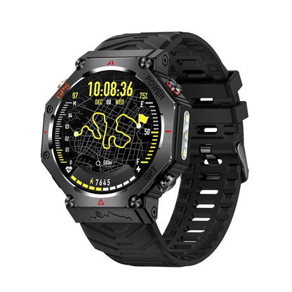 KC91 Smart Watch 530mAh Battery LED Flashlight Compass Altitude Air Pressure Bluetooth Call Fitness Tracker Wearable Devices