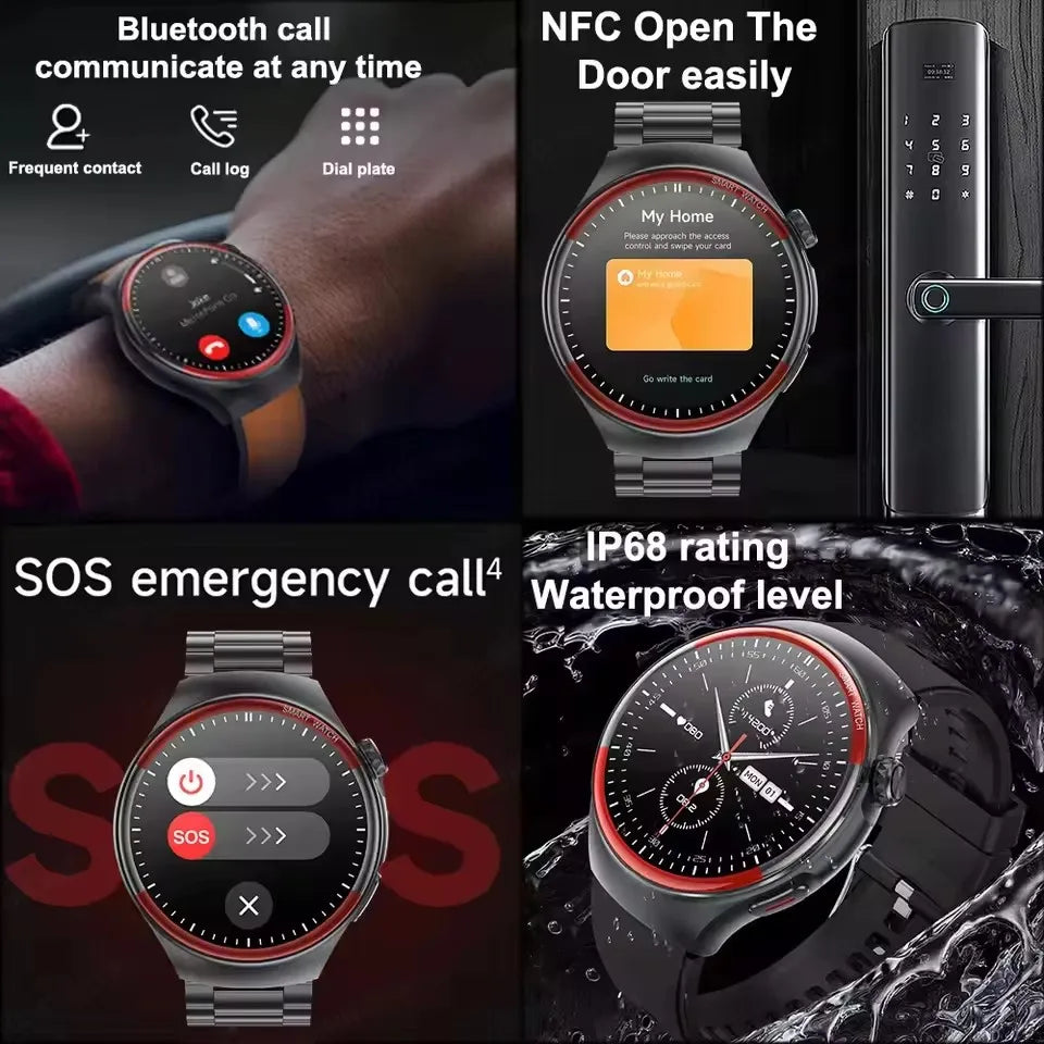 2025 New High-end Laser Detection Smart Watch Men ECG+PPG Precise Blood Pressure Heart Rate BT Call NFC For HUAWEI Health Watche