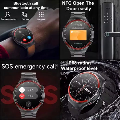 2025 New High-end Laser Detection Smart Watch Men ECG+PPG Precise Blood Pressure Heart Rate BT Call NFC For HUAWEI Health Watche