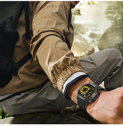 KC91 Smart Watch 530mAh Battery LED Flashlight Compass Altitude Air Pressure Bluetooth Call Fitness Tracker Wearable Devices
