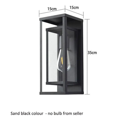 American Retro Waterproof Wall Lamp Industrial Glass Lamp Indoor Outdoor Courtyard Corridor Bar Villa Garden Decorative Lamp
