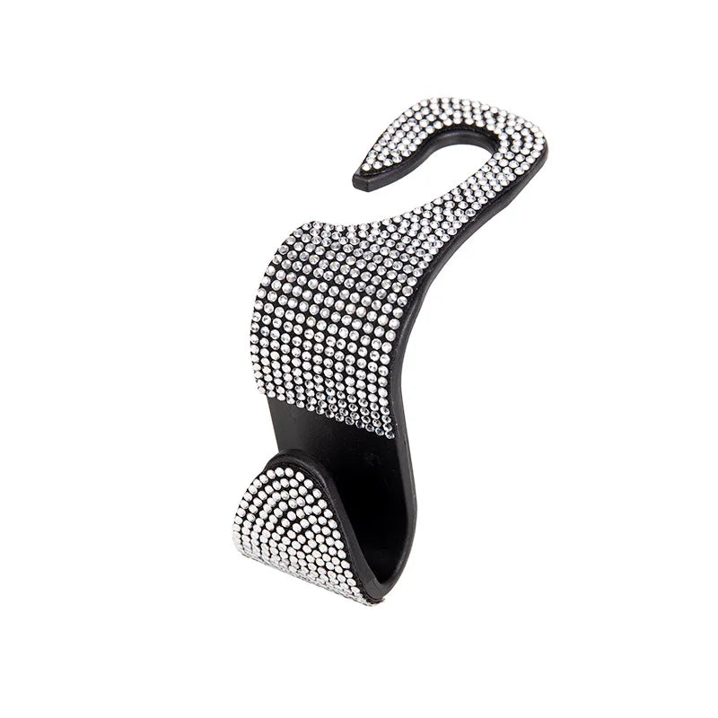 Car Storage Hook Rhinestone Car Seat Back Hook Auto Back Universal Headrest Mount Storage Holder Car Interior Accessories Decor