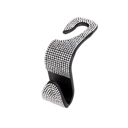 Car Storage Hook Rhinestone Car Seat Back Hook Auto Back Universal Headrest Mount Storage Holder Car Interior Accessories Decor