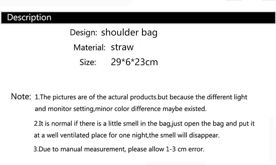 Ladies Fashion Summer Straw Crossbody Bag Women Beach Holiday Shopping Woven Shoulder Handbag Purses For Women Bags